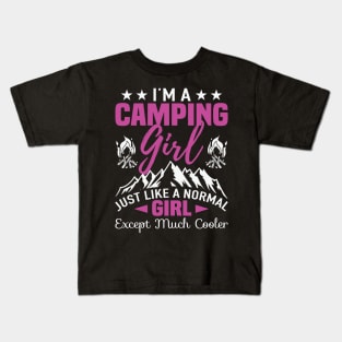 I'm a Cool Camping Girl Funny Kids T-Shirt